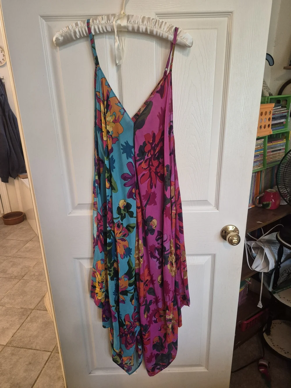 XS/S Anthropologie Dress - Pink And Blue Floral Print - Picture 2 of 8